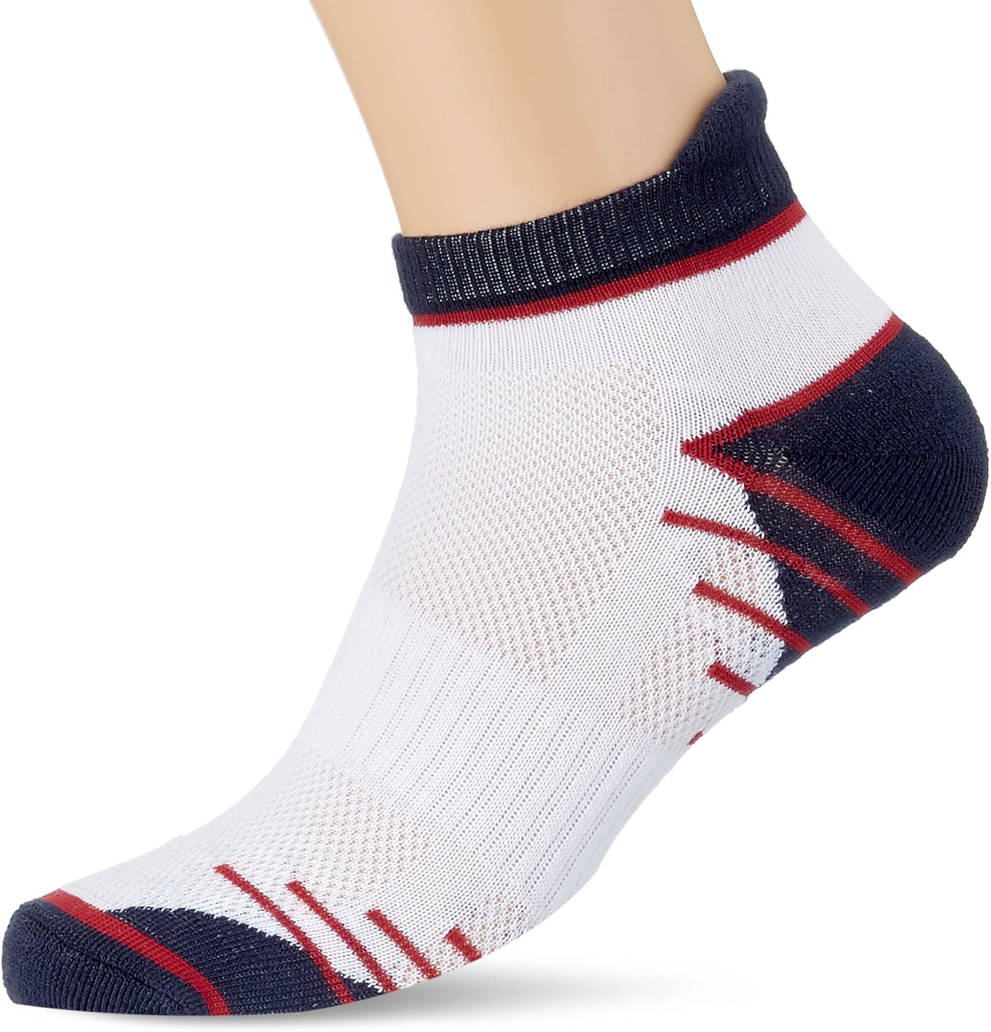 DIM Lot de 3 paires de Mi-Chaussettes Homme Coton SPORT Blanc