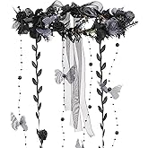 MOSTORY Fairy Flower Headpeice for Women, Woodland Elf Crown with Butterfly and Vines for Fairy Costume Renaissance Cosplay