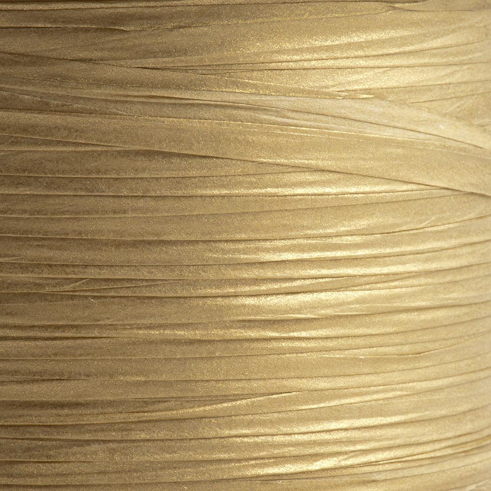 Italian Options Paper Raffia Ribbon 7mm x 100M - Metallic Gold — image 1