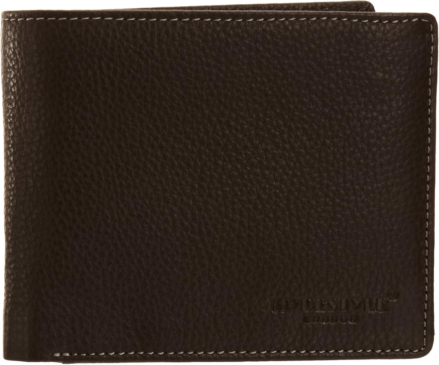 Hydestyle Mens Pratico 17 Card Leather Trifold Wallet