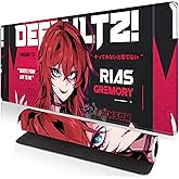 Large Gaming Mouse Pad 31.5 x 11.8 Inches XXL Extended for Mouse and Keyboard Non-Slip and Water Resistant Surface with Anime Cute Girl Design Jinx Ideal for Competitive Gaming League (Red Rias)
