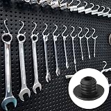 PEUTIER 60pcs Black Silicone Pegboard Hook Locks Stoppers for 1/4 Inch Hooks view 6