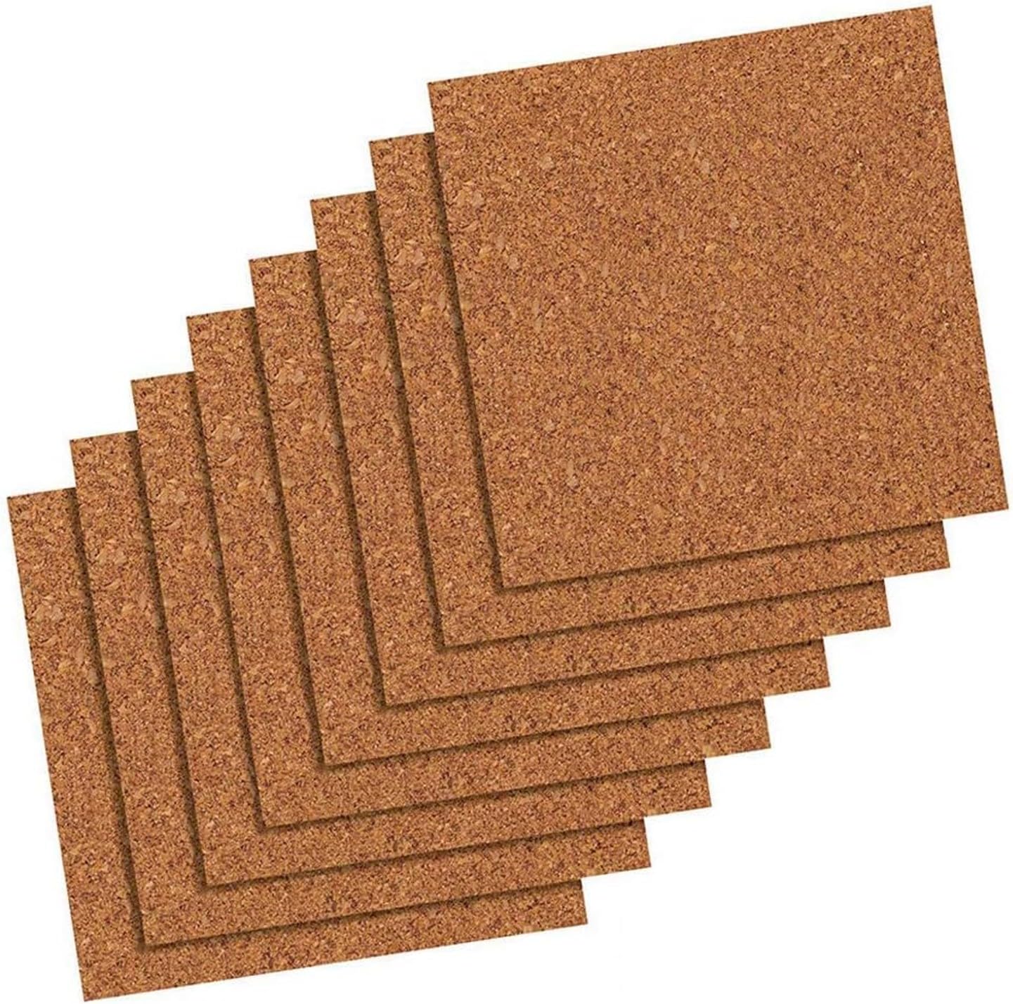 Photo 1 of Quartet Cork Tiles, Bulletin Board Cork Panels 12" x 12" x 3/16", Natural, 8 Pack (108)