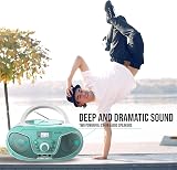 Roxel RCD-S70BT Portable Boombox CD Player with Remote Teal view 6