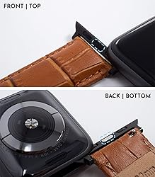 BARTON WATCH BANDS - Coffee Brown & Black Hardware
