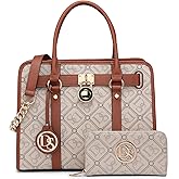 Dasein Handbags Purses Set for Women Top Handle Satchel Shoulder Bags Large Work Tote Bag with Matching Wallet