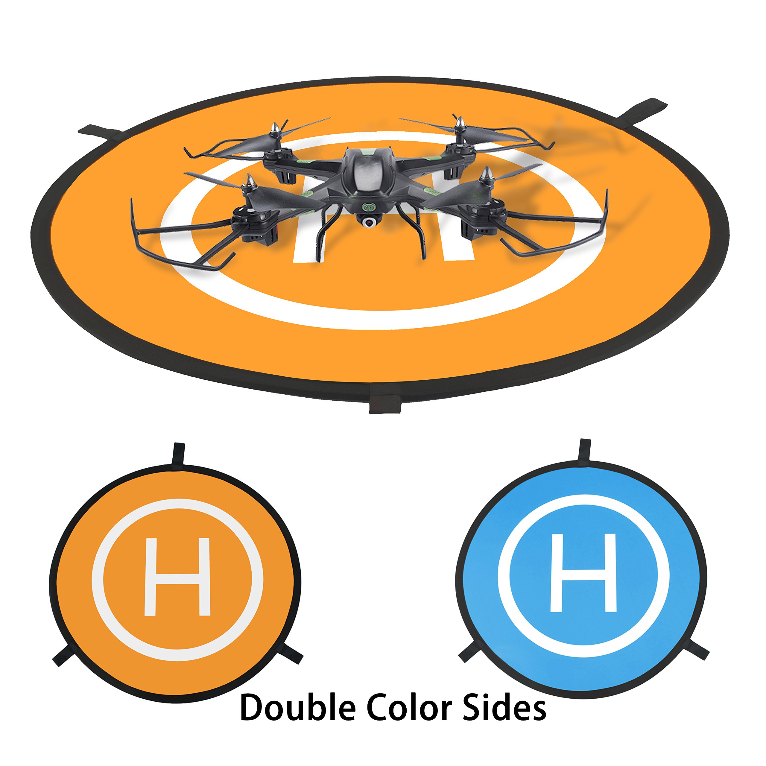 Drone Landing Pad- Universal Portable Foldable Drones Landing Pad For RC Drones Helicopter, PVB Drones, DJI Mavic Pro Phantom 2/3/4/ Pro, Antel Robotic, Holy Stone Gopro Kama, Parrot, 3DR Solo and So on