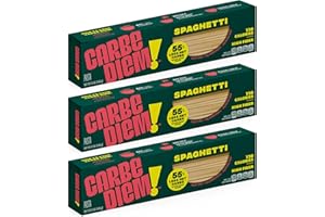 Carbe Diem!, Spaghetti, Lower Net Carb Pasta with Traditional Flavor & Texture, 8 grams of Protein, 55% Fewer Net Carbs & Only 110 Calories Per Serving, Pack of 3