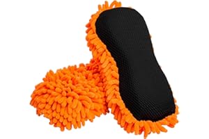SCRUBIT Microfiber Car Wash Sponge - Non-Scratch Wash Mitt Microfibers for Cleaner Cars, Great for Everyday Cleaning - Automobile Cleaning Sponges Essential Part of Any Washing Kit - 2 Pack