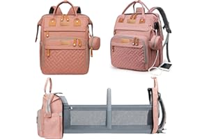 Baby Diaper Bags with Changing Station, Waterproof Diaper Bag Backpack for Moms Dads with USB Charging Port, Baby