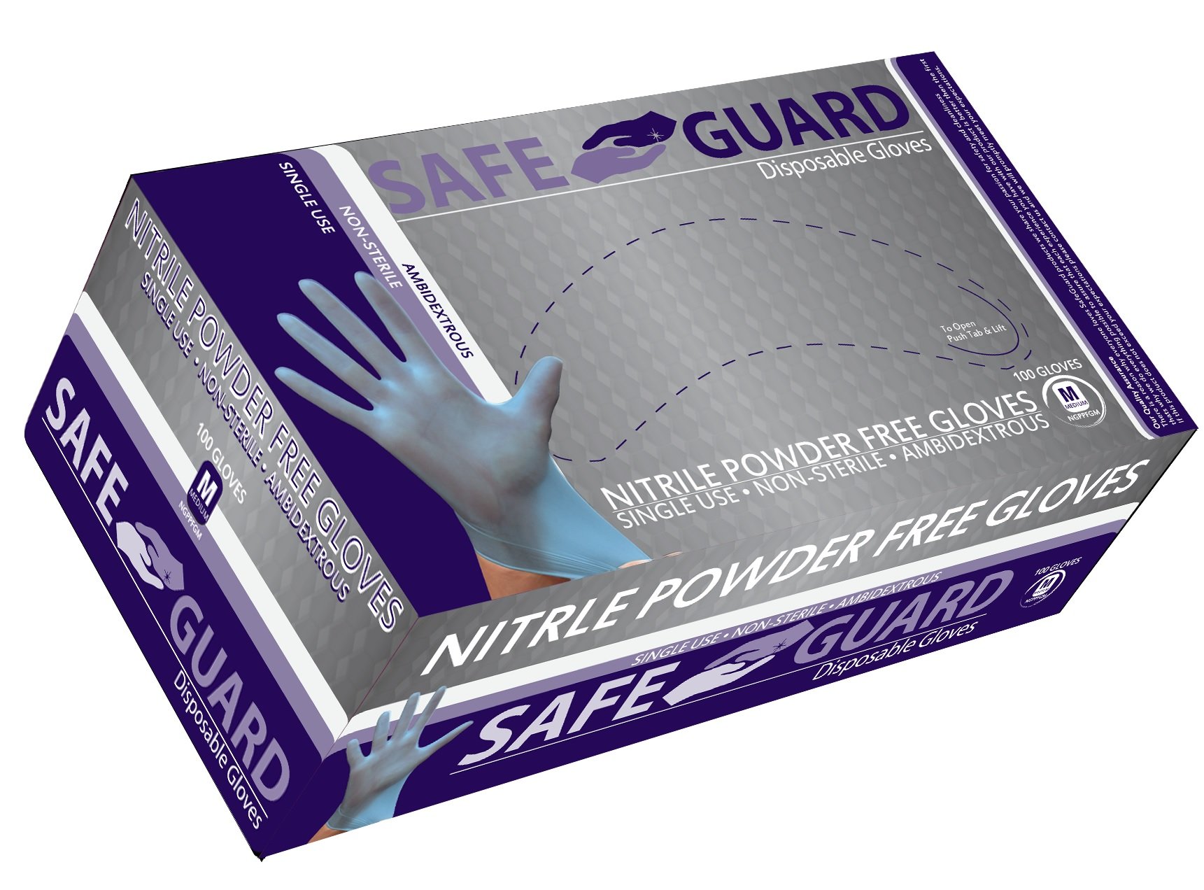 Amazon.com: Safeguard Nitrile Disposable Gloves, Powder