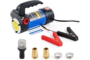 Orion Motor Tech Diesel Transfer Pump, 12V Fuel Transfer Pump, 12 gpm Portable Electric Fuel Pump for Oil Change, Automotive Marine Self Priming Oil Extractor Pump Suction Pump, Oil Not Included
