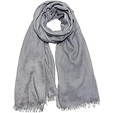 Gragengs Women Summer Scarfs Lightweight Large Long Gauze Shawl Linen Beach Wrap Plain 75”×43”