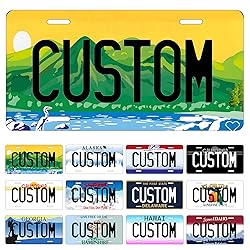 Metal Custom License Plate for Alabama - 6x12 Inch