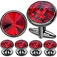 HAWSON Cufflinks for Men with 4/6 pcs Shirt Studs Set, Gift Box Packed, Mens Jewelry or Accessories for Wedding, Party, Anniversary, Birthday