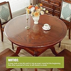 OstepDecor Frosted Round Table Cover Protector, 58