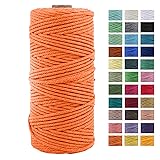 3mm x 109Yards Thick Natural Cotton Macrame Cord, 4