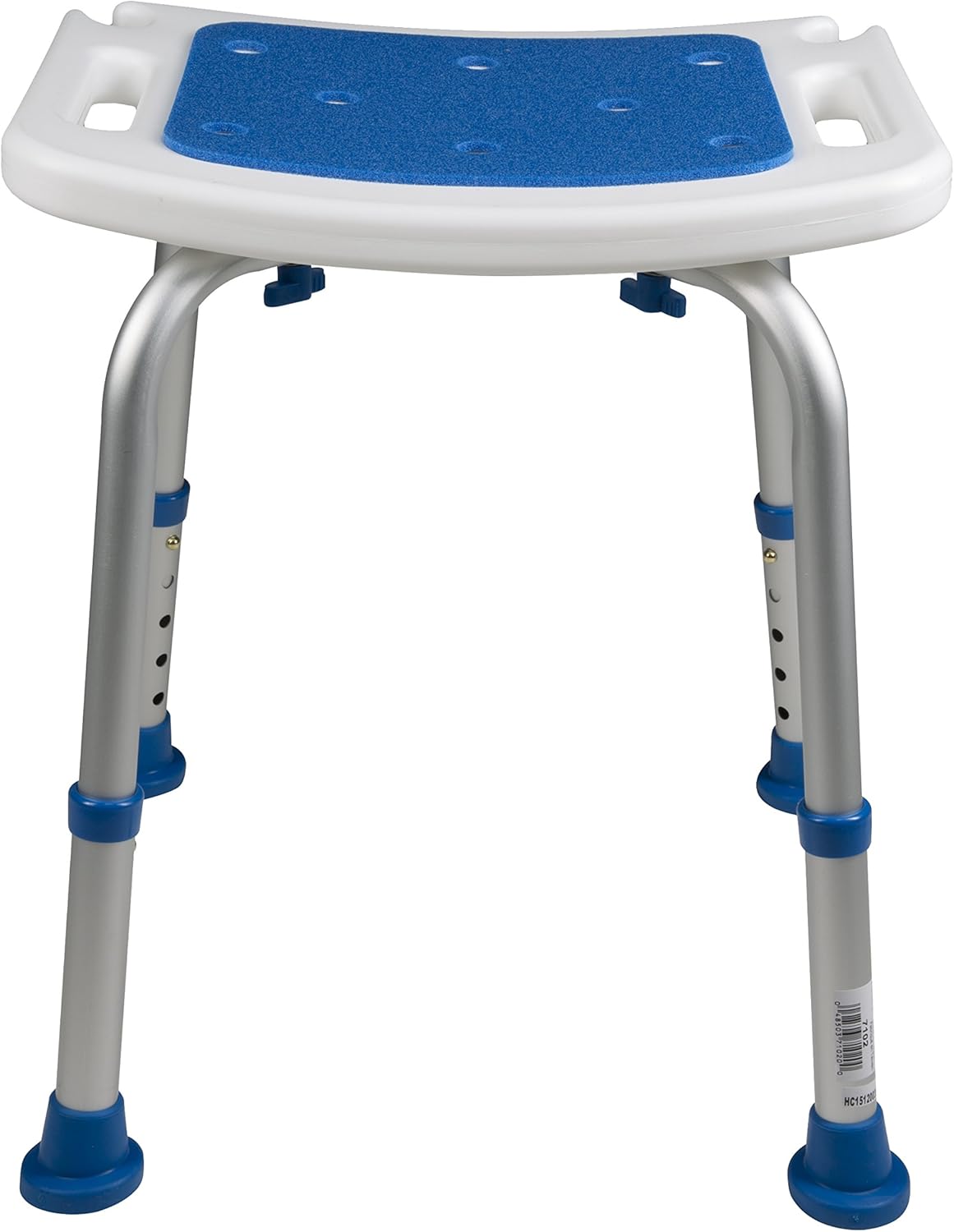 Pcp Bath Bench Shower Chair Safety Seat, Adjustable Height, Stability Grip Traction, Medical Grade Senior Living Spa Aid, Mobility Recovery Support, White/Blue: Health & Personal Care