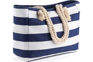 Hihealer Beach Bags Christmas Gifts for Women Large Waterproof Sandproof Swim Pool Tote Bag with Zipper Beach Bags