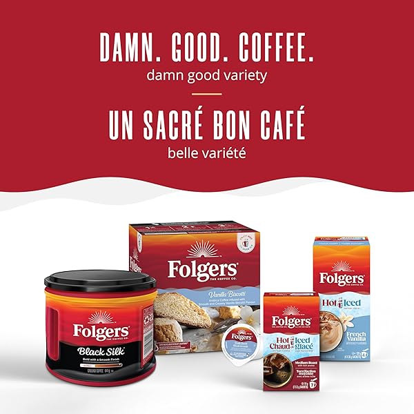 FOLGERS CARAMEL DRIZZLE FLAVOURED COFFEE, SINGLE-SERVE K-CUP PODS FOR KEURIG COFFEE MAKERS, 30 COUNT