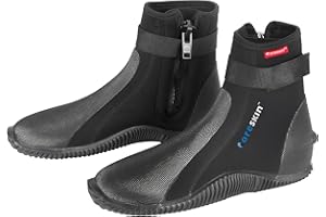 Coreskin Neoprene Adult Unisex Dive Boots - Anti-Slip Rubber Sole, Tall Zippered Design, Ideal for Scuba Diving, Snorkeling, Surfing, Canyoning, Rafting, Windsurfing & Sailing