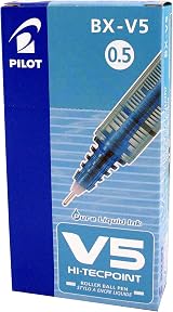 Pilot V5 Liquid Ink Rollerball 0.5 mm Blue Box of 12 view 2