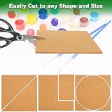 YOUNTHYE 10x 8" Square Self-Adhesive Cork Board Tiles 6mm Thick Bulletin Board view 4