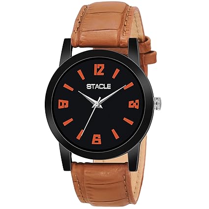 Analogue Black Dial Mens and Boys Watch STW-016