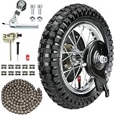 XIKOBY 12-1/2 x 2.75 12.5x2.75 Rear Wheel Assembly Replacement for Razor MX350 MX400 Dirt Rocket with Knobby Street Tire Rim Inner Tube 25H 132 Link Dirt Bike Part
