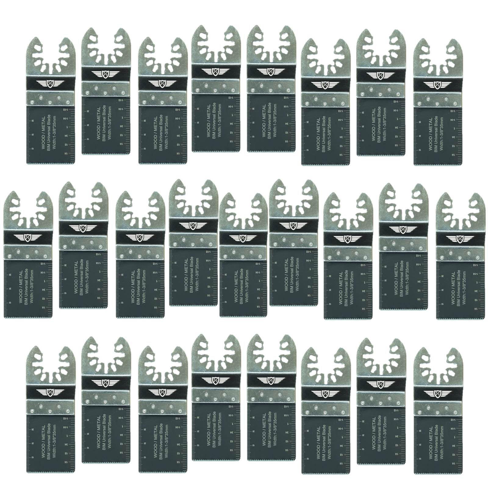 25 x TopsTools 35mm FA35B_25 Fast Fit Metal Cutting Blades Compatible with Dewalt Stanley Black and Decker Bosch Fein Multimaster Makita Milwaukee Parkside Ryobi Worx (Fast Change) Multitool