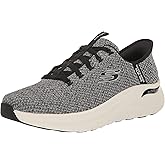 Skechers Men's Slip-ins: Arch Fit 2.0 - Look Ahead Knit Lace Up Slip On Sneakers, White/Black, 10.5 X-Wide