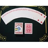 Red Back Bicycle Playing Card Force Deck (Hearts, 4)