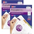 Amazon.com : Avery 16283 Printable Plastic Tabs with Repositionable ...