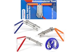 AUTOWANDERER TOOL Hydraulic Cylinder Seal Install Tool Set - 3 PCS Hydraulic U-Cup Seal Twistor Installation Tool Kit with S M L