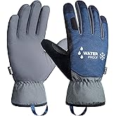 KAYGO Winter Thermal Work Glove, Insulated Fleece Liner, Syhthetic Leather Palm, Water Resistant Safety Work Gloves for Cold Weather, Ideal for Outdoor Activities,Snow Removal, Ice Scraping,Blue, XL