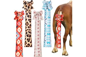 Bulyoou 4 Pcs Horse Tail Bag Stretchy 22" Breathable with 2 Strands to Keep Clean and Protected Grooming Supplies