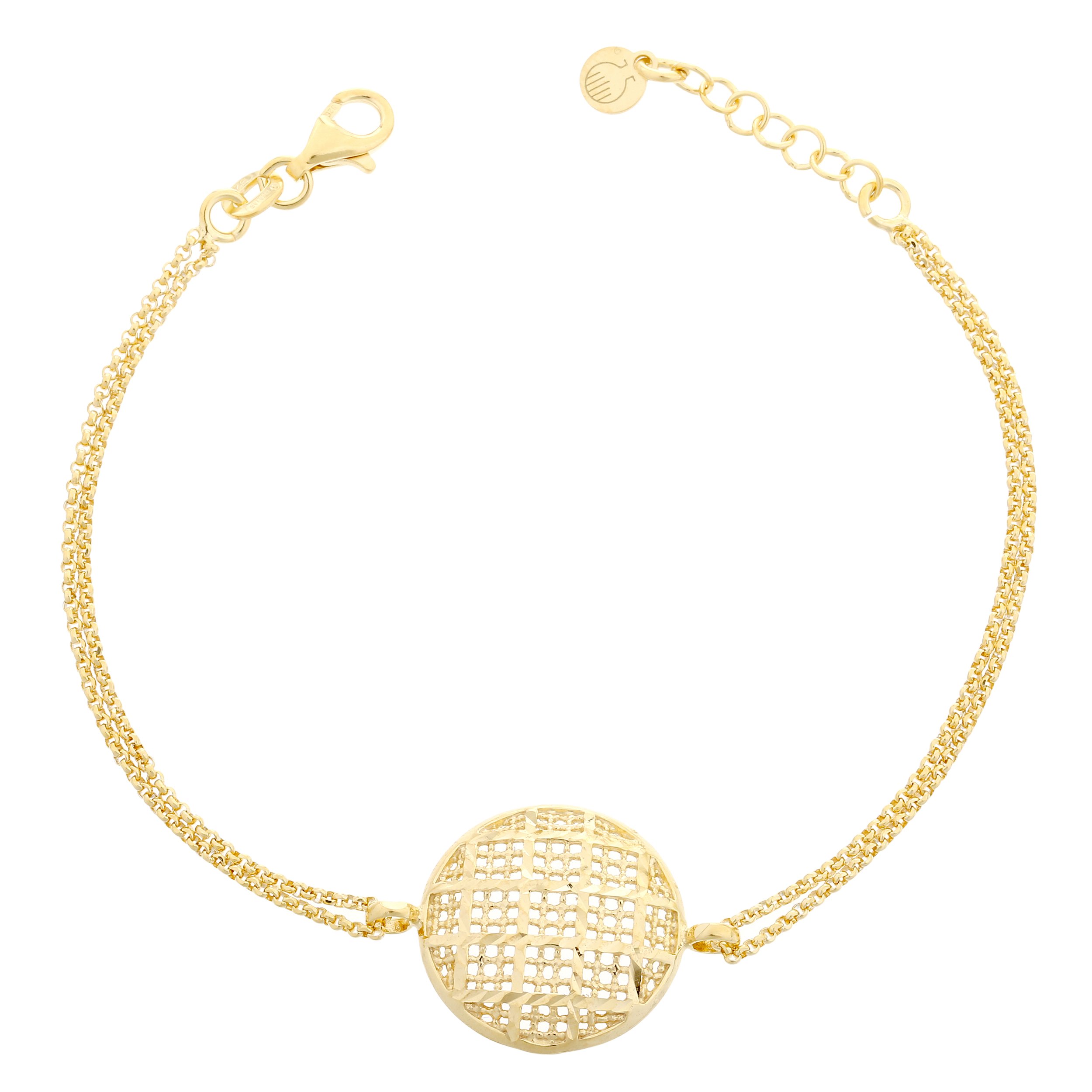 Orphelia Women's 925 Gold Sterling Silver Bracelet of Length 18-20cm ZA-7189/G