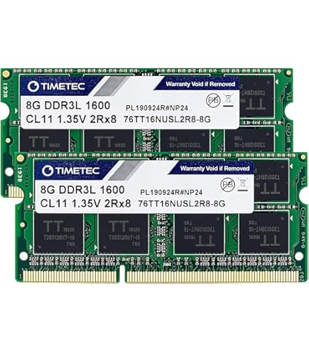 8GB DDR3L-1600 SODIMM 16GB Kit (2x8GB) PC3L-12800S DDR3 1600Mhz