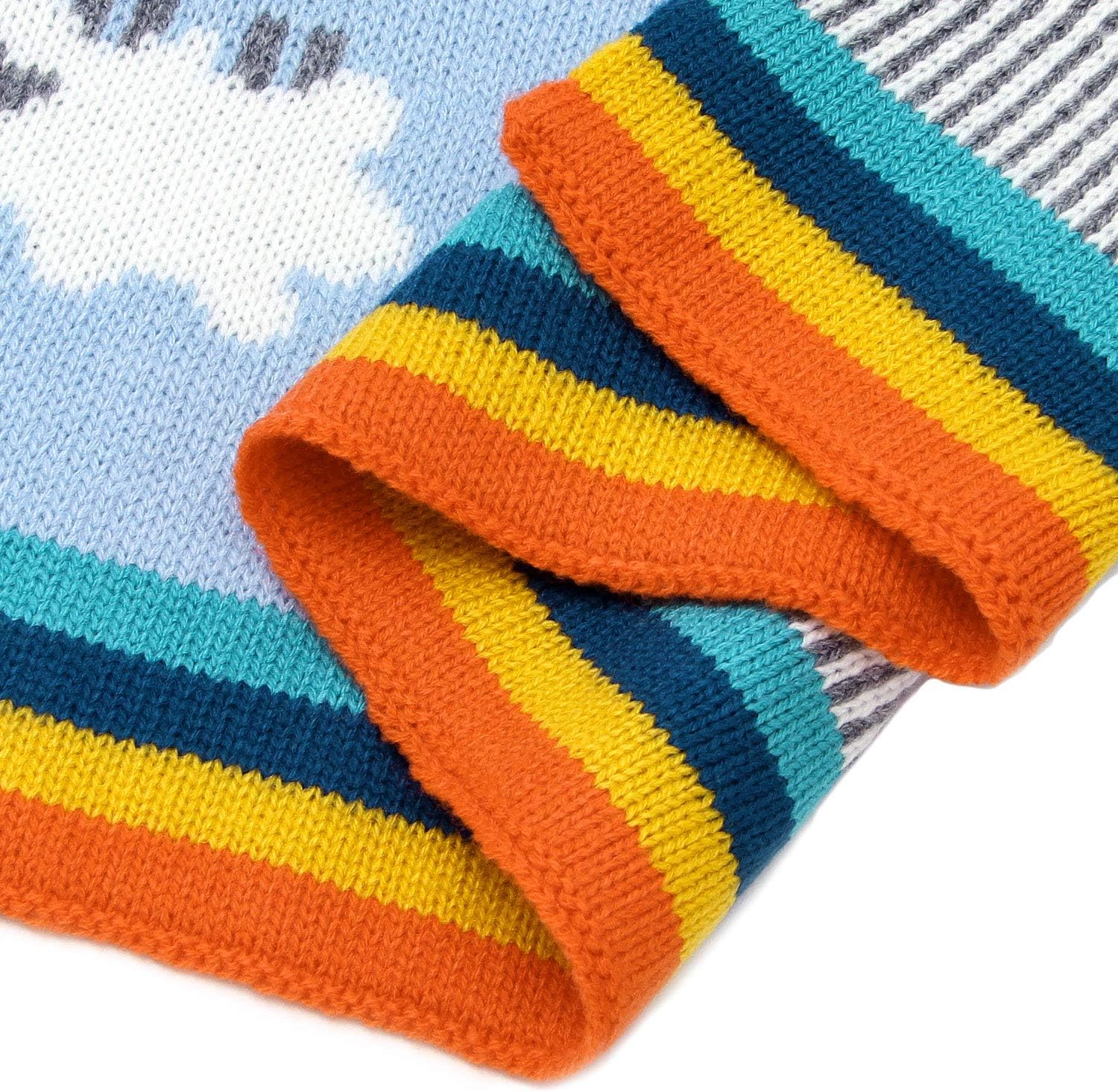 Couvertures Douces Couverture Pour Bebe Tricotee Par Mimixiong Motifs De Moutons Bleu Double Couche Bebe Puericulture Matelas Et Linge De Lit Safeguardsoftwash Com
