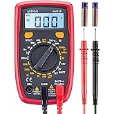 AstroAI Digital Multimeter Tester 2000 Counts with DC AC Voltmeter and Ohm Volt Amp Meter; Measures Voltage, Current, Resistance, Continuity and Diode, Black