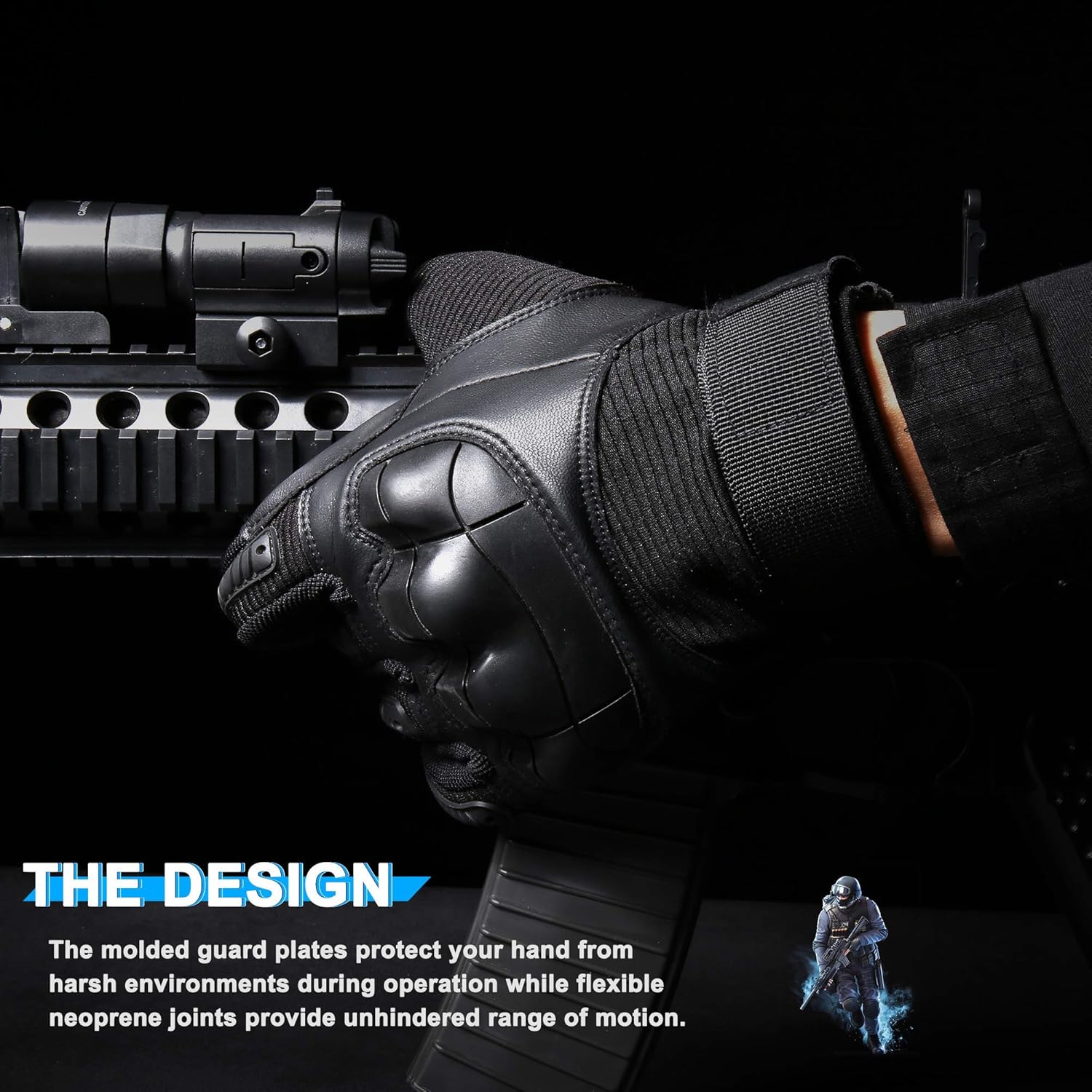 WTACTFUL Army Military Tactical Touch Screen Full Finger Gloves for Motorcycle Motorbike Hunting : Clothing