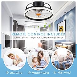 Asyko Ceiling Fans with Lights -Low Profile Modern