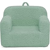 Delta Children Sherpa Cozee Chair - Foam Kids Chair for Ages 18 Months and Up, Sage