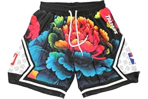 TPAZGHE Basketball Athletic Shorts Men - Mesh Gym Sports Workout Training Drawstring Retro Casual Fashion Short with Pockets…