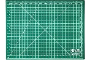 Breman Precision 18x24 Inch Self Healing Cutting Mat – 2-Sided 5-Ply PVC Green/Black Cutting Mats for Crafts, Sewing, Quilting & DIY Projects with Durable Non-Slip Surface & Precise Grid Lines