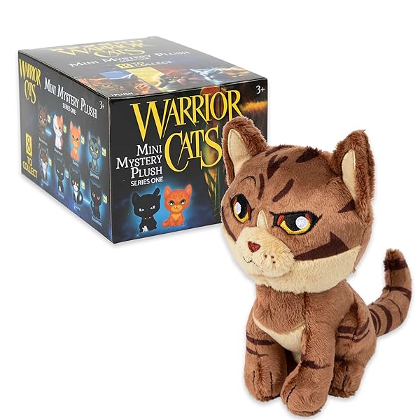 WARRIOR CATS MINI MYSTERY PLUSH, SERIES 1, BOOK SERIES, MYSTERY PLUSH BOX, BLIND BOX, 1 OF 8 POSSIBLE, OFFICIAL MERCH