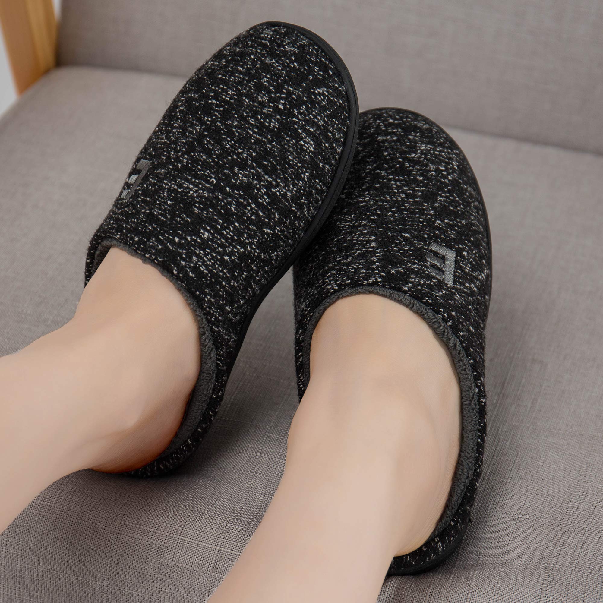 EAST LANDER Women’s Memory Foam House Slippers Soft Sole Anti-Slip Slippers Indoor Shoes ELMT004-W1-L