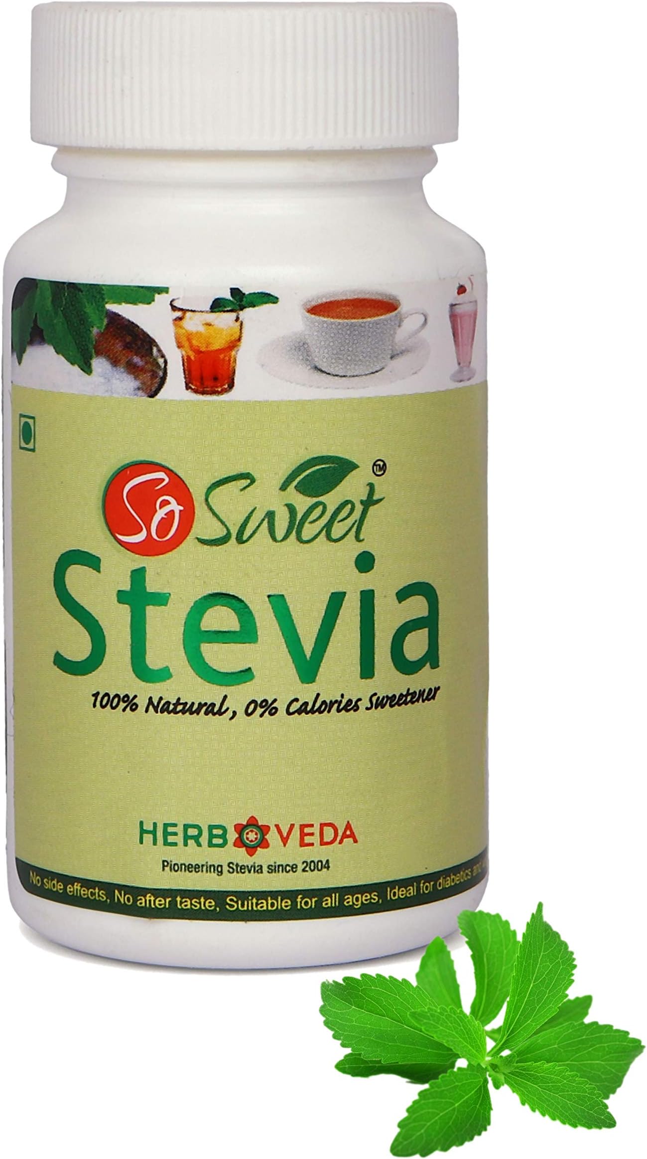 So Sweet Stevia Extract 10g, Sugar-Free, 100% Natural Sweetener, Zero-Calorie, Ideal for Sweetening Drinks, Baking, and Cooking, Perfect for Diabetics and Keto Diets, Pack of 1