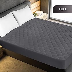 Utopia Bedding Quilted Fitted Mattress Pad, Full