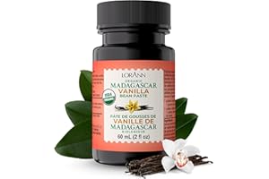 LorAnn Organic Madagascar Vanilla Bean Paste 60 ml (2oz) – Made from Pure Organic Madagascar Bourbon Vanilla Beans with Real 